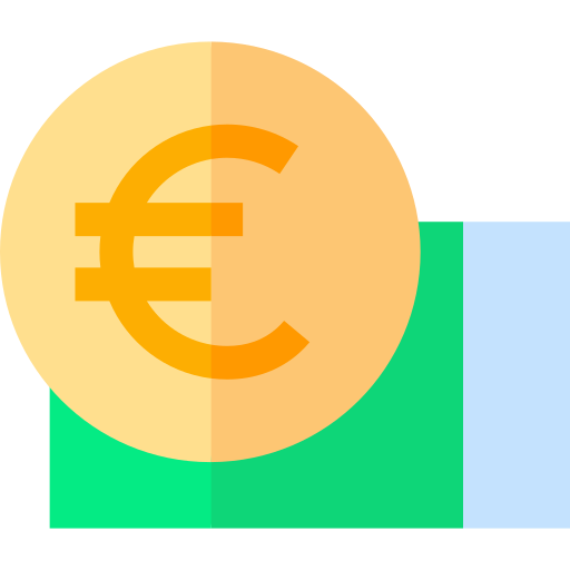 euro Basic Straight Flat Icône