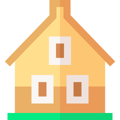 huis Basic Straight Flat icoon