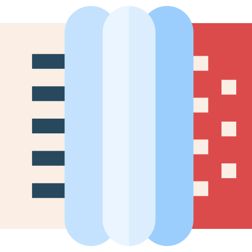 アコーディオン Basic Straight Flat icon