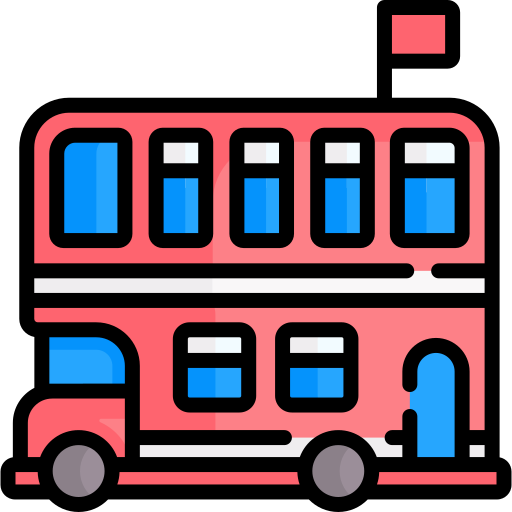 이층 버스 Special Lineal color icon