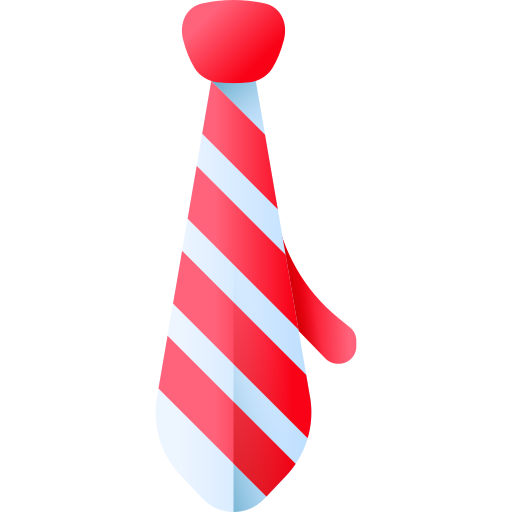 corbata 3D Color icono