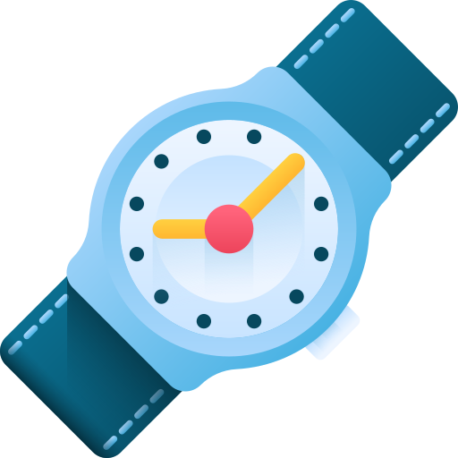 reloj 3D Color icono