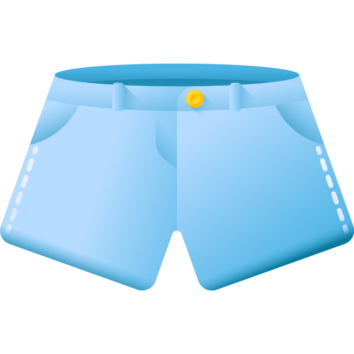 pantalones cortos 3D Color icono