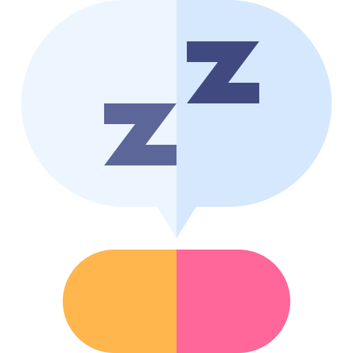 Sleeping pills Basic Straight Flat icon