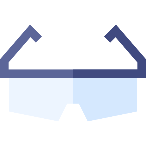 Safety glasses Basic Straight Flat icon