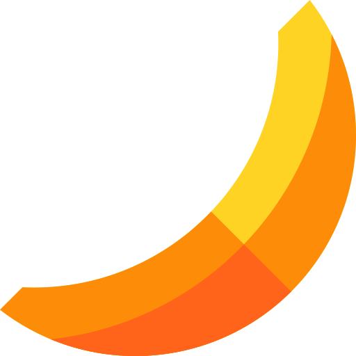 banaan Basic Straight Flat icoon