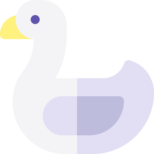 Лебедь Basic Rounded Flat иконка