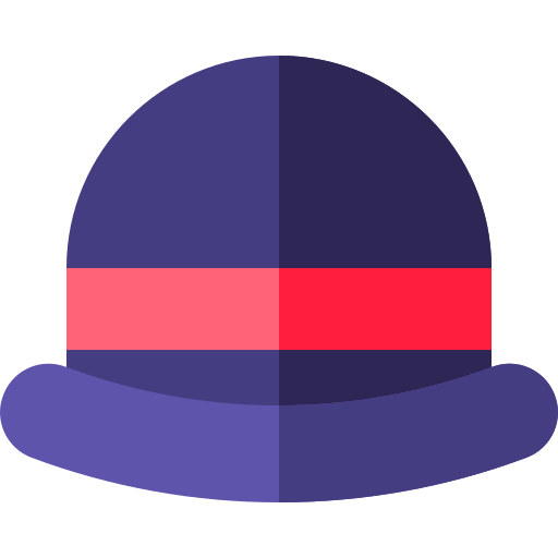 Bowler hat Basic Rounded Flat icon