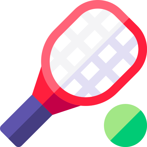 raqueta de tenis Basic Rounded Flat icono