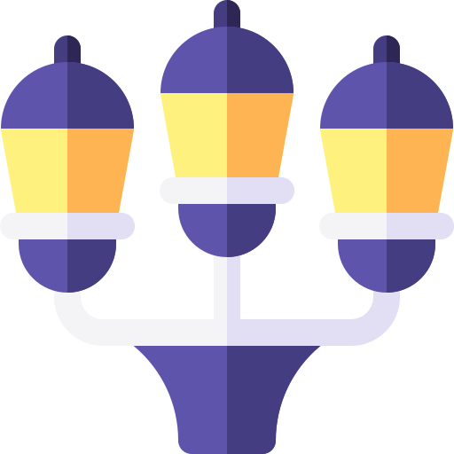 luces de la calle Basic Rounded Flat icono