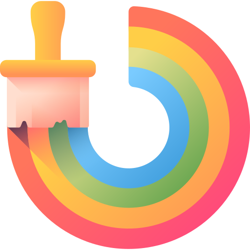 브러시 3D Color icon