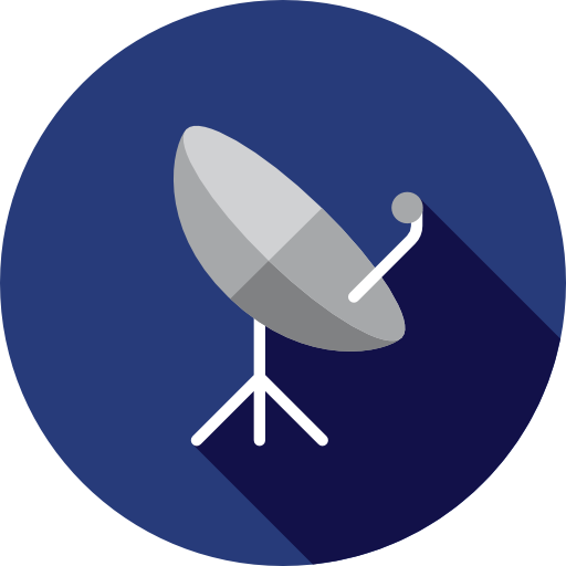 antena parabólica Flat Circular Flat icono