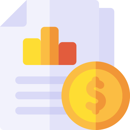 financieel overzicht Basic Rounded Flat icoon