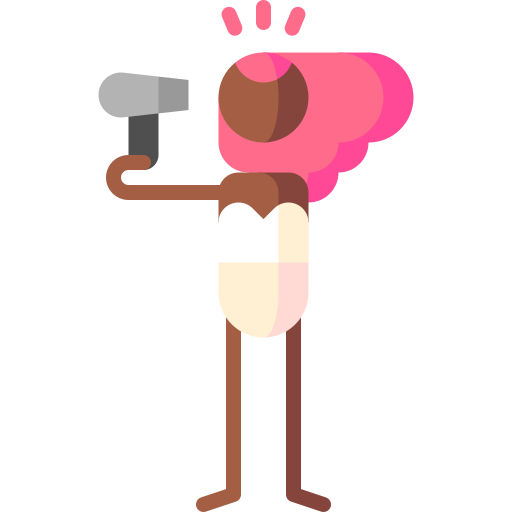 Hair dryer Puppet Characters Flat icon