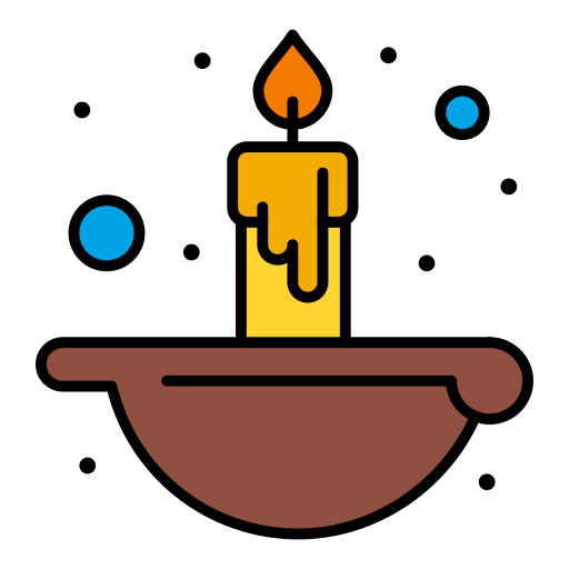 Candle Flatart Icons Lineal Color icon