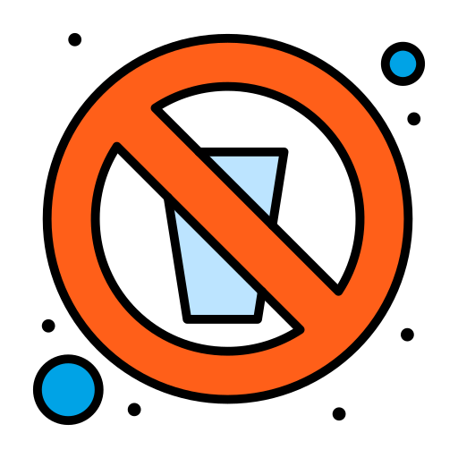 no hay agua Flatart Icons Lineal Color icono