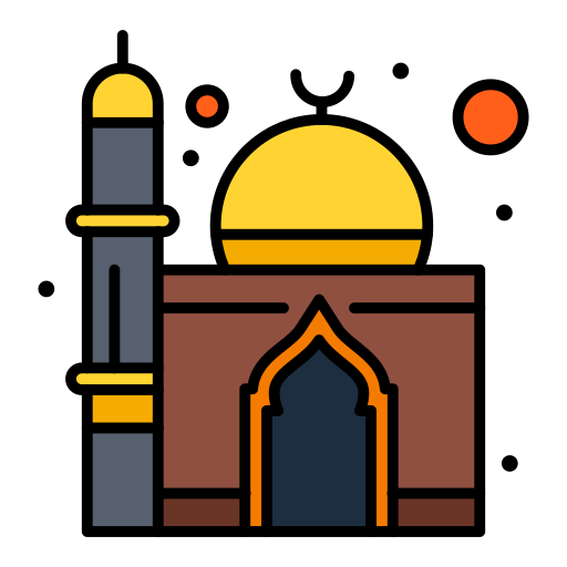 Mosque Flatart Icons Lineal Color icon