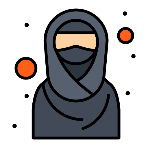 Hijab Flatart Icons Lineal Color icon