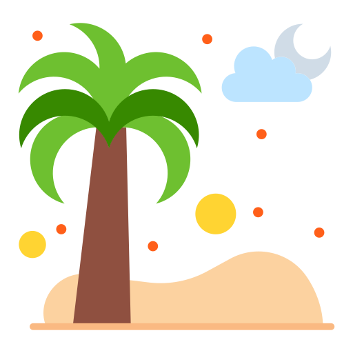 palmboom Flatart Icons Flat icoon