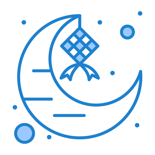 Crescent moon Generic Blue icon