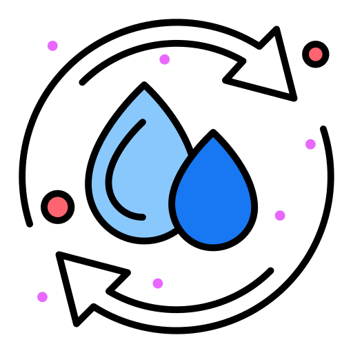 Reuse water Flatart Icons Lineal Color icon