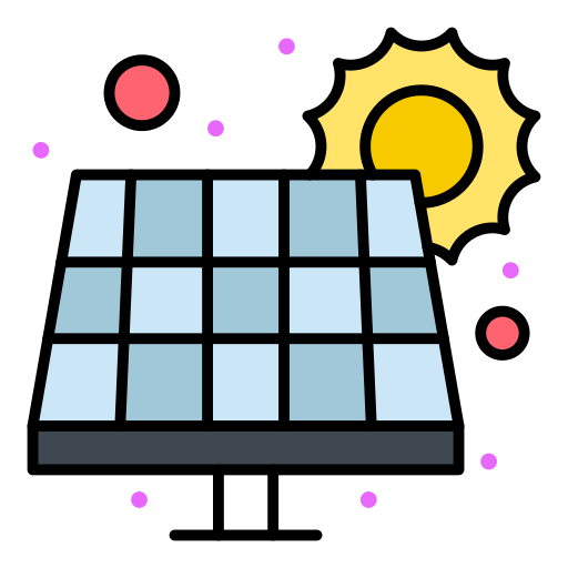 Солнечная энергия Flatart Icons Lineal Color иконка