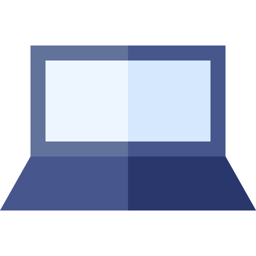 laptop Basic Straight Flat icoon