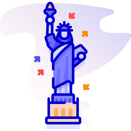 statua della libertà Special Ungravity Lineal color icona