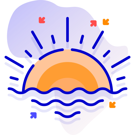 puesta de sol en la playa Special Ungravity Lineal color icono