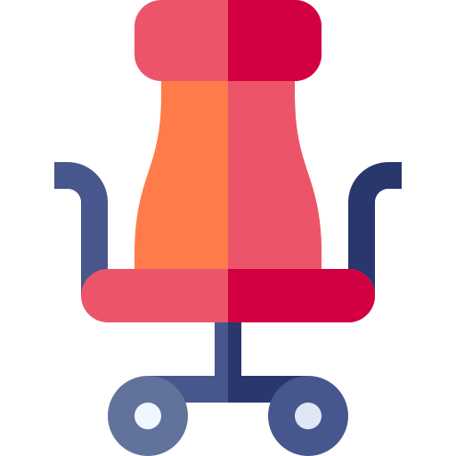 Office chair Basic Straight Flat icon