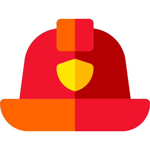 casco de bombero Basic Rounded Flat icono