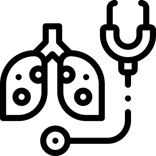 poumons infectés Detailed Rounded Lineal Icône