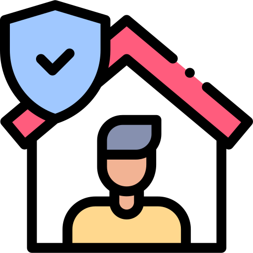 Stayhome Detailed Rounded Lineal color icon