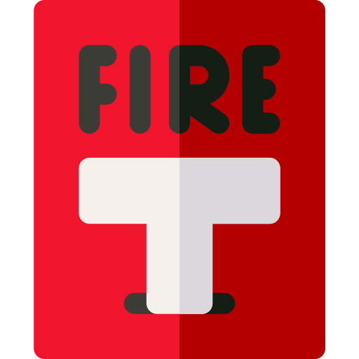 alarma de incendios Basic Rounded Flat icono