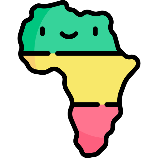 africa Kawaii Lineal color icona