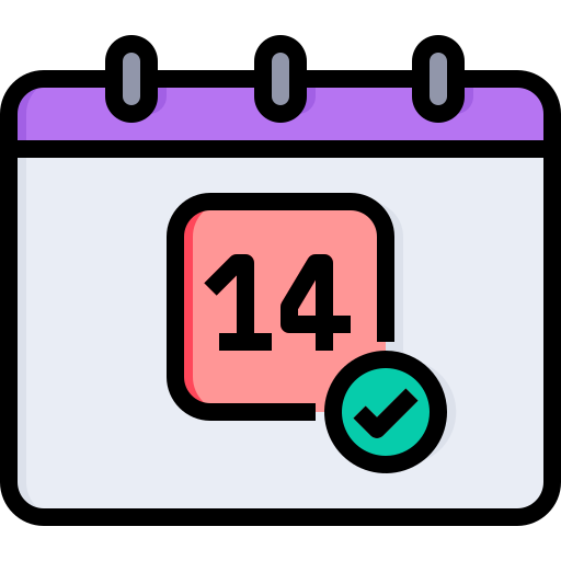 Calendar Justicon Lineal Color icon