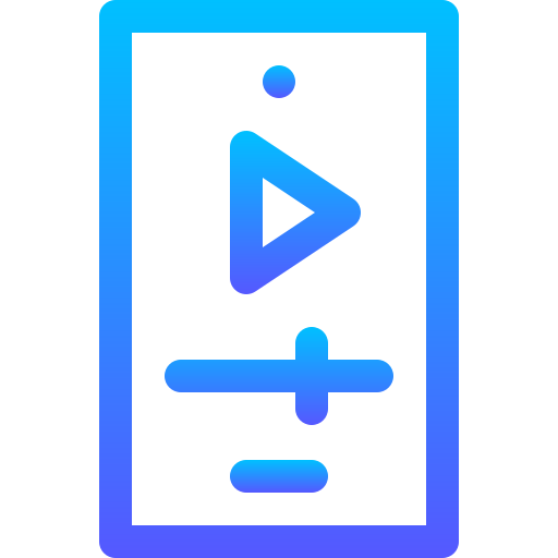 Mobile video Basic Gradient Lineal color icon