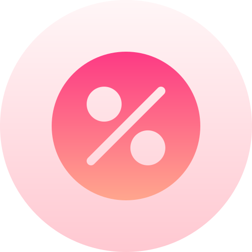 Discount Basic Gradient Circular icon