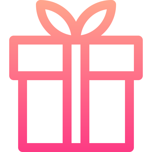 caja de regalo Basic Gradient Lineal color icono
