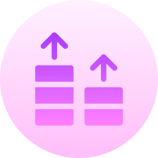 crecimiento Basic Gradient Circular icono