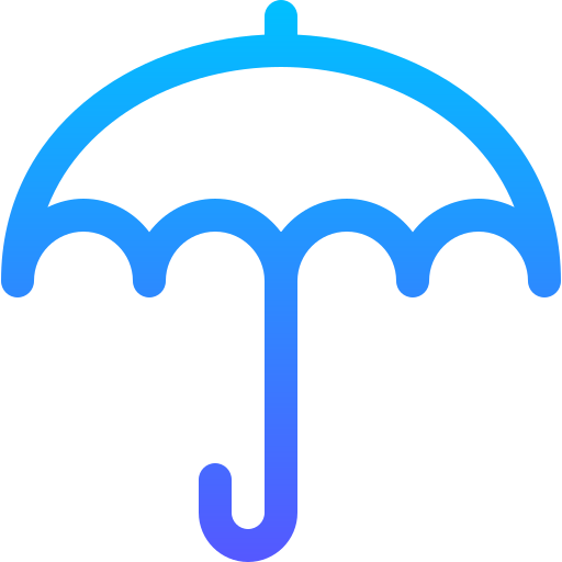 傘 Basic Gradient Lineal color icon