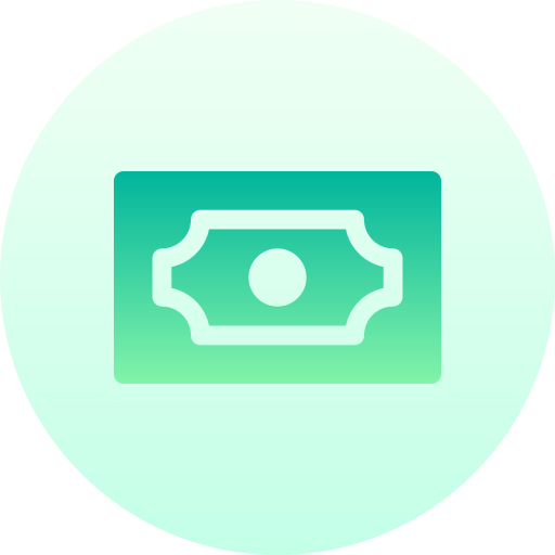 bankbiljet Basic Gradient Circular icoon