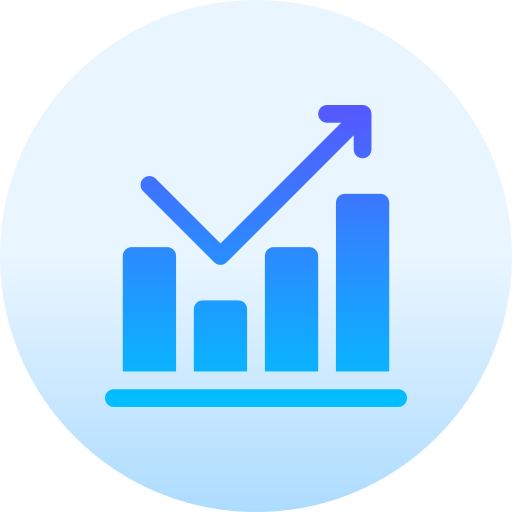 gráfico de barras Basic Gradient Circular icono