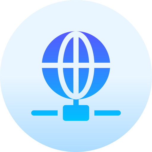 red global Basic Gradient Circular icono