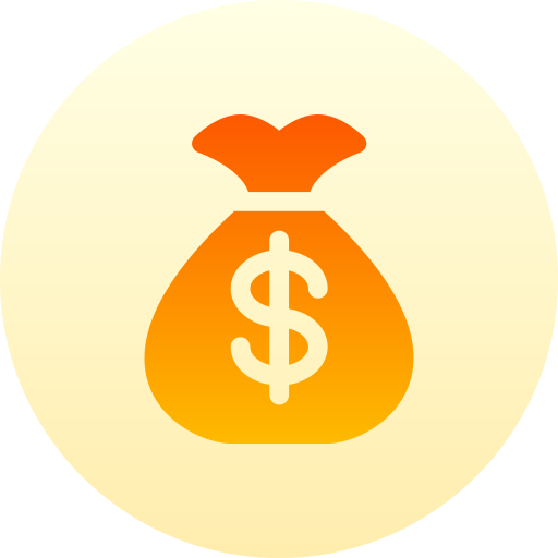 bolsa de dinero Basic Gradient Circular icono