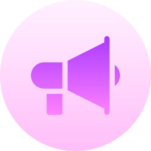 Megaphone Basic Gradient Circular icon