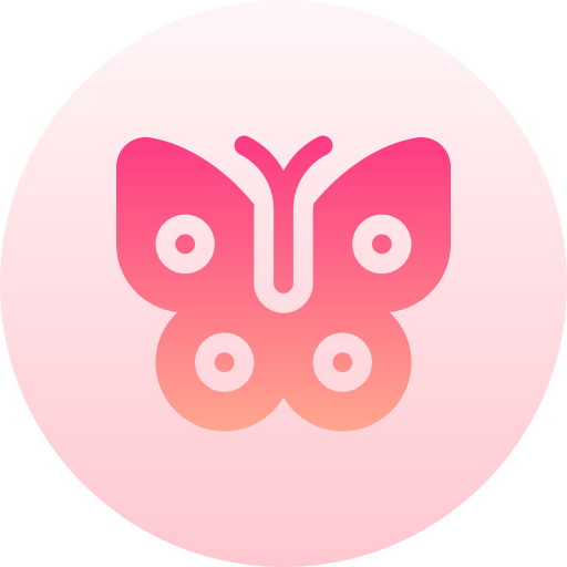 mariposa Basic Gradient Circular icono