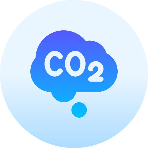 이산화탄소 Basic Gradient Circular icon