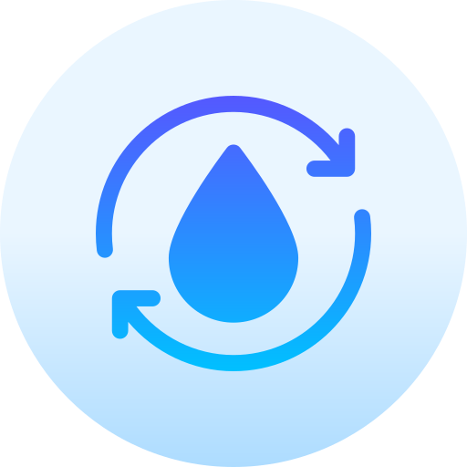 réutiliser l'eau Basic Gradient Circular Icône