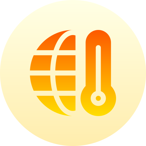 calentamiento global Basic Gradient Circular icono